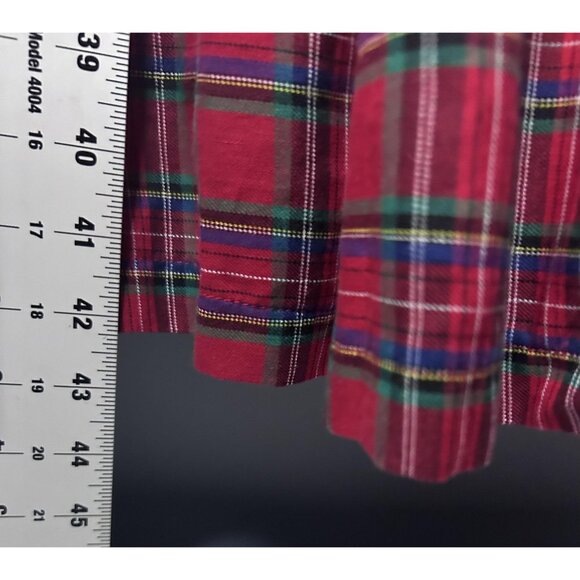 ModCloth Dress Womens 8 Red Tartan Plaid Fit & Flare Midi Holiday Party Retro - Picture 8 of 16